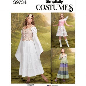 Simplicity 9734 Sewing Pattern for Costumes, Sizes, Intermediate Costume Making Paper Pattern