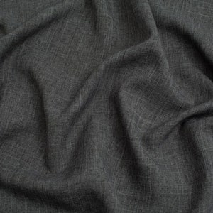 Minerva Core Range Oxford Melange Polyester Suiting Fabric - School Grey Plain Pattern - Width 148cm / 59" - per metre