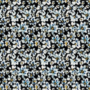Minerva Exclusive Floral Fruition - Patterned, Flowers - POD Print-On-Demand Dressmaking/Apparel Fabric - per metre