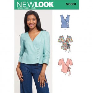 New Look 6601 Pappersmönster – Damtopp, Storlek 8-20, Medel