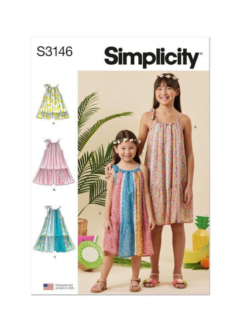 Simplicity 3146 Girls Dress Sewing Pattern Physical Paper Pattern ...
