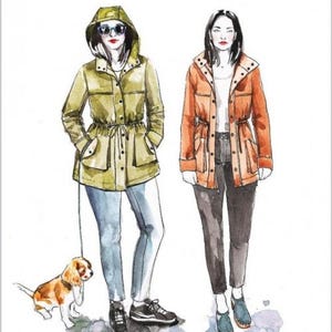 Closet Core Patterns Sewing Pattern Kelly Anorak Women 0-20 Coats, Jackets