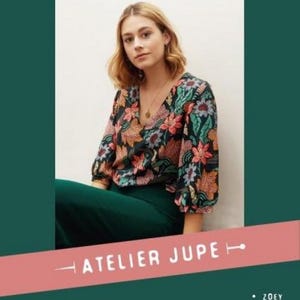 Atelier Jupe Sewing Pattern Zoey Blouse Women UK Sizes 6-22 Tops