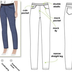 Style Arc Schnittmuster Misty Stretch Woven Jeans Frauen