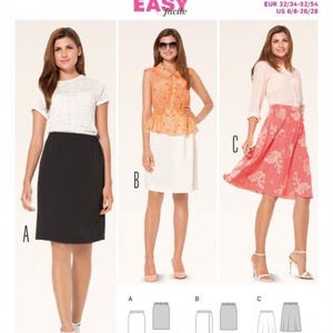 Burda Sewing Pattern 6937 Women Sizes: 6-28 Skirts