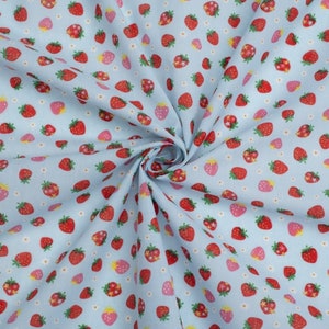 Minerva Printed Polycotton Fabric - Sky Food Pattern - Width 110cm / 44&quot; - per metre