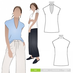 Style Arc Sewing Pattern Como Top Women