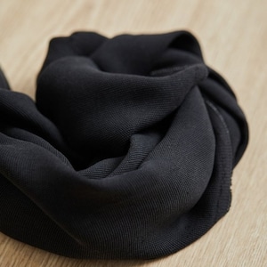 Tabby Tencel Lyocell Canvas Fabric - Black Plain Pattern - OEKO-TEX - Width 160cm / 64&quot; - per metre