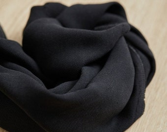 Tabby Tencel Lyocell Canvas Fabric - Black Plain Pattern - OEKO-TEX - Width 160cm / 64" - per metre