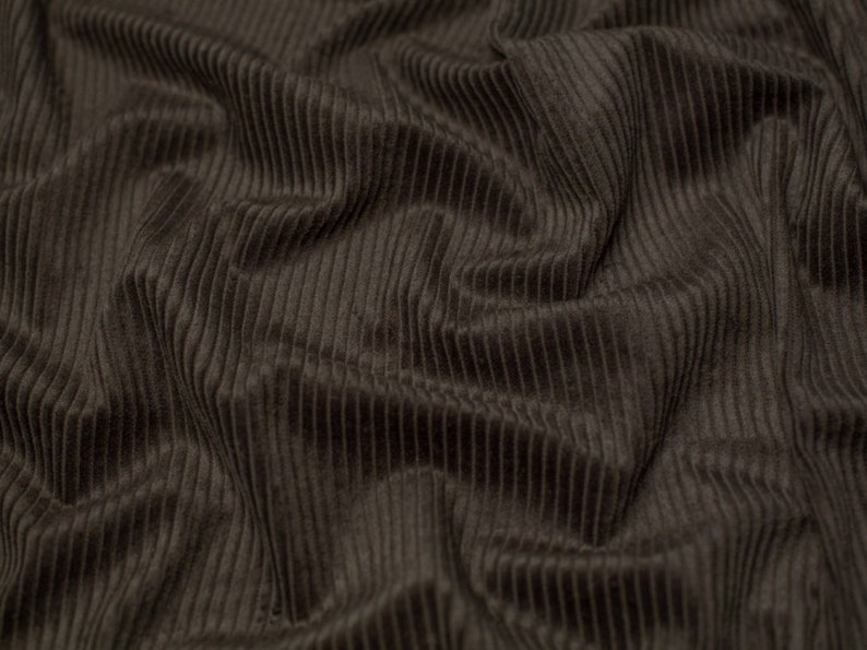 Minerva Core Range 5 Wale Cotton Jumbo Cord Fabric - Rust Plain Pattern ...
