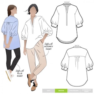 Style Arc Sewing Pattern Kent Tunic Women