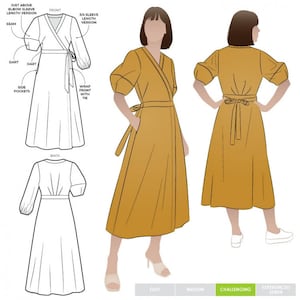 Style Arc Sewing Pattern Millicent Wrap Dress Women
