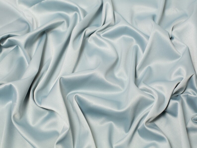 Minerva Core Range Stretch Woven Duchess Satin Fabric - Black Plain ...