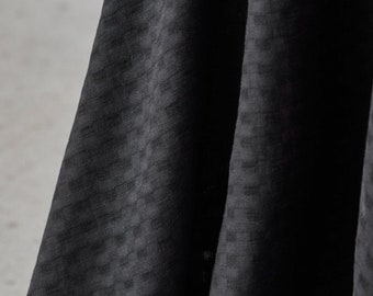 Sota Sheer Tencel Lyocell Cotton Fabric - Black Checks Pattern - OEKO-TEX - Width 145cm / 58" - per metre