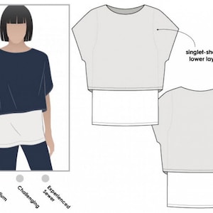 Style Arc Sewing Pattern Dahlia Tunic Women