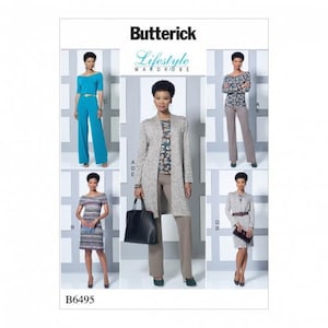Butterick Sewing Pattern 6495 Women Y (XSM-SML-MED)