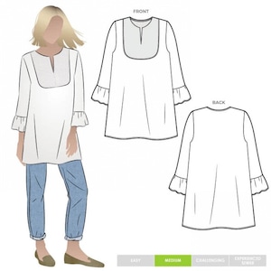 Style Arc Sewing Pattern Culliver Tunic Women