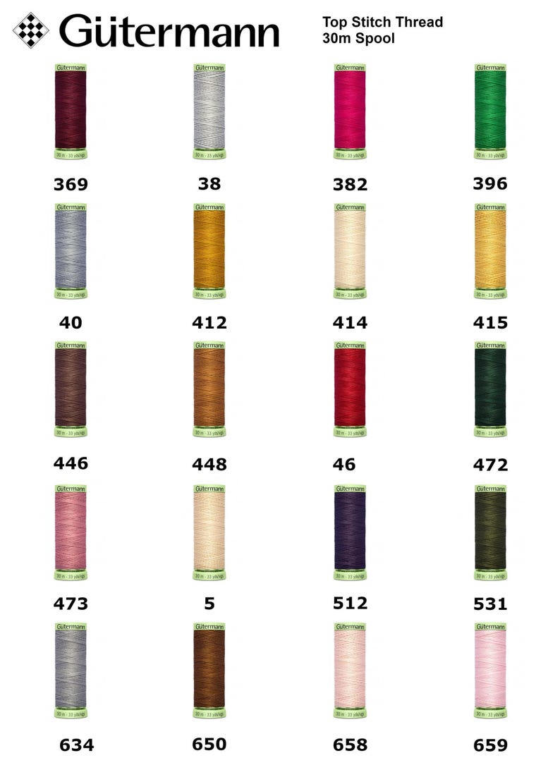 Gutermann Top Stitch Thread 30m Polyester Thread Suitable For Dressmaking image 5