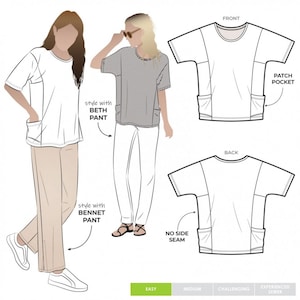 Style Arc Sewing Pattern Ada Knit Top Women