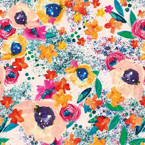Minerva Exclusive Rose Relations - Flowers, Patterned - POD Print-On-Demand Dressmaking/Apparel Fabric - per metre