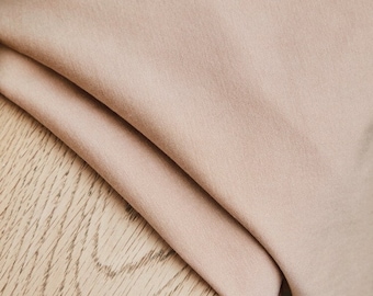 Sera Tencel Lyocell Cotton Blend Fabric - Warm Sand Plain Pattern - OEKO-TEX - Width 150cm / 60" - per metre