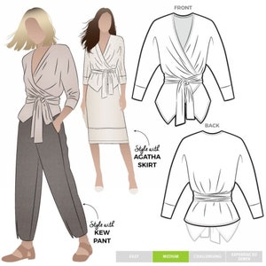 Style Arc Sewing Pattern Dale Top Women