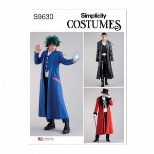 Simplicity Sewing Pattern 9630 Men Costumes Difficulty Intermediate