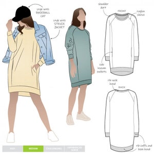 Style Arc Sewing Pattern Anderson Knit Dress Women