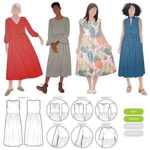 Style Arc Sewing Pattern Canterbury Skirt Women Etsy