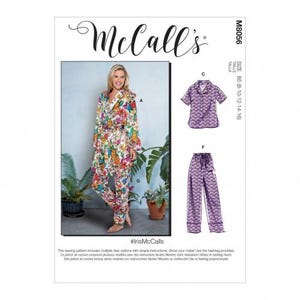 McCalls Sewing Pattern 8056 Women Robes, Pyjamas Difficulty Easy