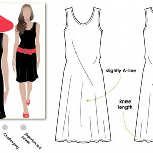 Style Arc Sewing Pattern Cruise Club Kim Dress Women