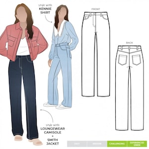 Style Arc Schnittmuster Carlisle Jeans Women