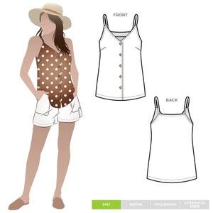 Style Arc Sewing Pattern Portia Top Women