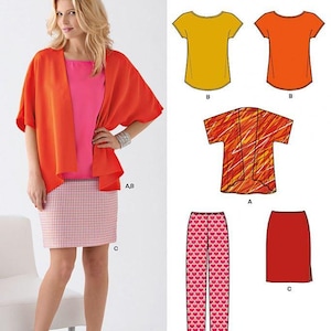 New Look 6217 Pappersmönster – Damjacka, Byxor, Kjol & Topp, Storlek 10-22, Enkel