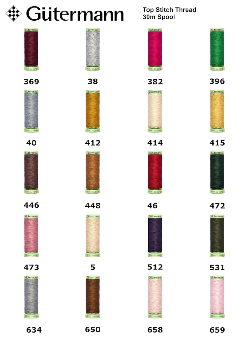 Gutermann Top Stitch Thread 30m Polyester Thread Suitable For Dressmaking image 6