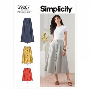 Simplicity Sewing Pattern 9267 Women Skirts Difficulty Intermediate