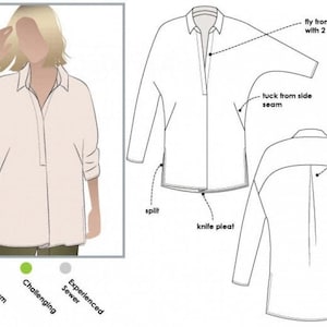 Style Arc Sewing Pattern Trudy Tunic Top Women