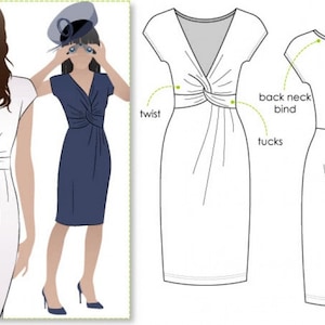 Style Arc Schnittmuster Jessica Damen Kleid