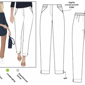Style Arc Sewing Pattern Sadie Pants Women
