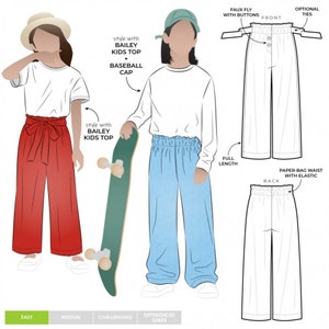 Style Arc Sewing Pattern Kids Olive Pants Kids Ages 2-8