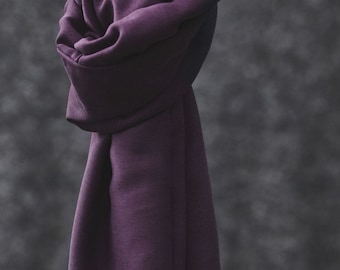 Tela de sarga Tencel Lyocell de drapeado liso - Patrón liso de noche púrpura - OEKO-TEX - Ancho 155 cm / 62 " - por metro