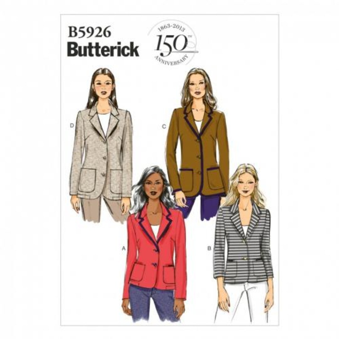 Butterick Sewing Pattern 5926 Women Jackets Difficulty Easy - Etsy