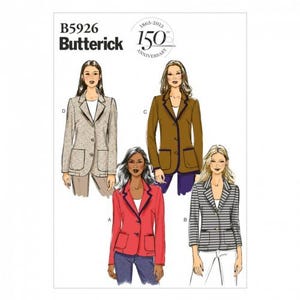 Butterick Symönster 5926 Damjackor Svårighetsgrad Lätt