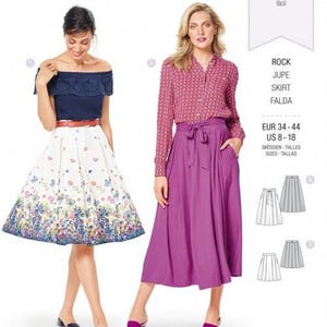 Burda Sewing Pattern 6341 Women 8-18 Skirts