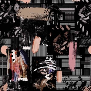 Minerva Exclusive Binary Impressions - Fantasia, Geometrico, Astratto - Tessuto per abbigliamento/sartoria POD Print-On-Demand - al metro