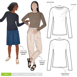 Style Arc Sewing Pattern Glenda Knit Top Women