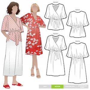 Style Arc Sewing Pattern Bonita Dress & Top Women