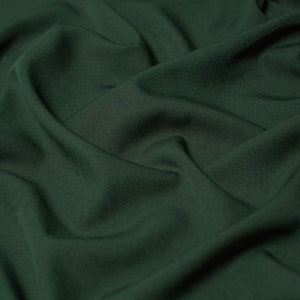 Minerva Core Range Heavy Burlington Polyester Suiting Fabric - Bottle Green Plain Pattern - Width 147cm / 58" - per metre