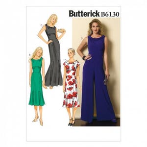 Butterick Sewing Pattern 6130 Women Dresses, Jumpsuits Difficulty Easy