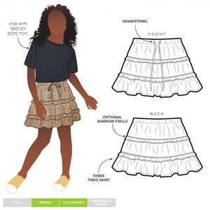 Style Arc Sewing Pattern Kids Melody Skirt Kids Ages 2-8 Skirts